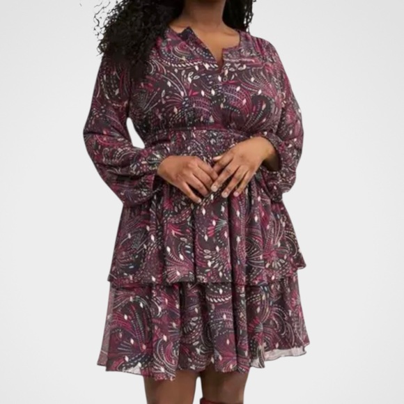 Like New Torrid Smocked Waist Ruffled Skirt Dress Size 2X - Picture 2 of 16